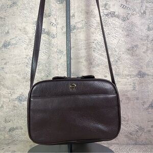 Etienne Aigner vintage camera bag brown leather